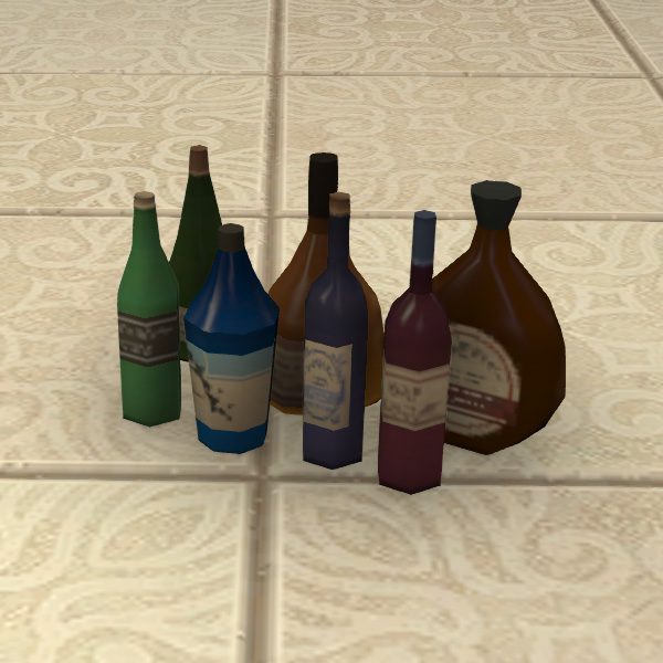 Set of Liquor Bottles